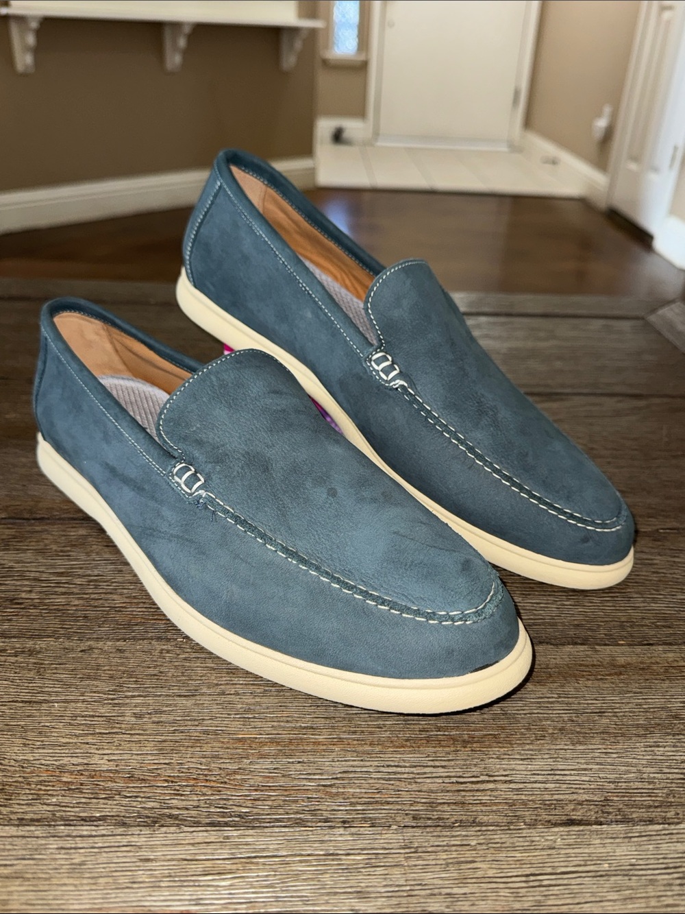 Johnnie-O Malibu Moccasin Suede Blue